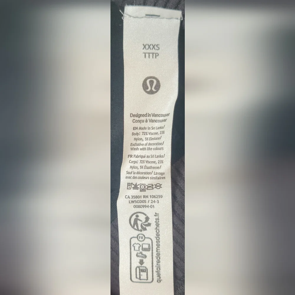 NWT Lululemon Stretch Knit High-Rise Pull-On Pant *Regular Women's Black Sz XXXS - Picture 15 of 16